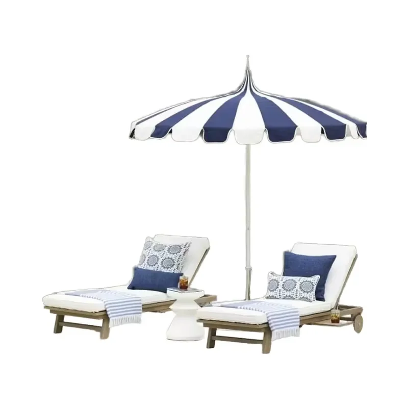 Modern design aluminum outdoor beach umbrella, customizable color and size, water transfer logo customizable - outdoor