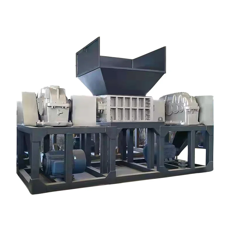 Rigid Plastic Shredder Industrial Shredder Double-Shaft Thick Walled Parts Crates Drums Pails Heavy Duty Operation Customized