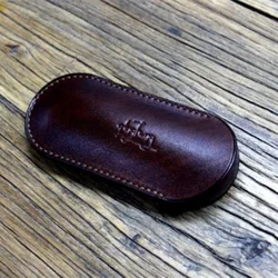 Hand-stitched Folding Tool Vegetable Tanned Cowhide Cover Leather Scabbard For Army Folding Tool 91MM 111MM 130MM Shell
