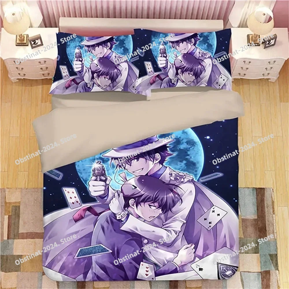 

Anime Detective Conan Shinichi Bedding Set Boys Girls Twin Queen Size Duvet Cover Pillowcase Bed Kids Adult Home Textileextile