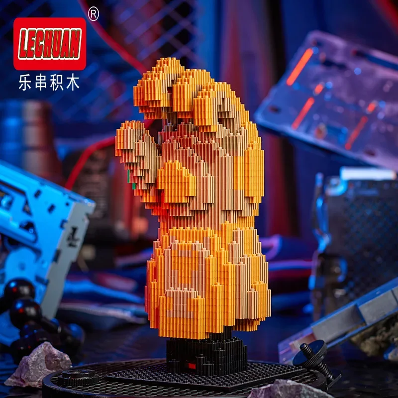 Linkgo Infinity Gauntlet Micro Building Blocks Super Heroes DIY Assembled Connection Mini Brick Figures Toy For Home Decor