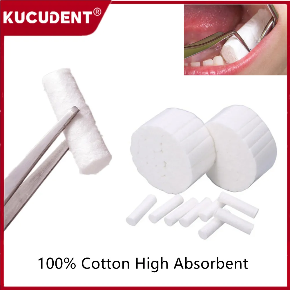 

50pcs/Roll Dental Cotton Rolls for Mouth Nose Plugs Medical Surgical Tooth Gem Cotton Rolls Non-Sterile High Absorbent Dentistry