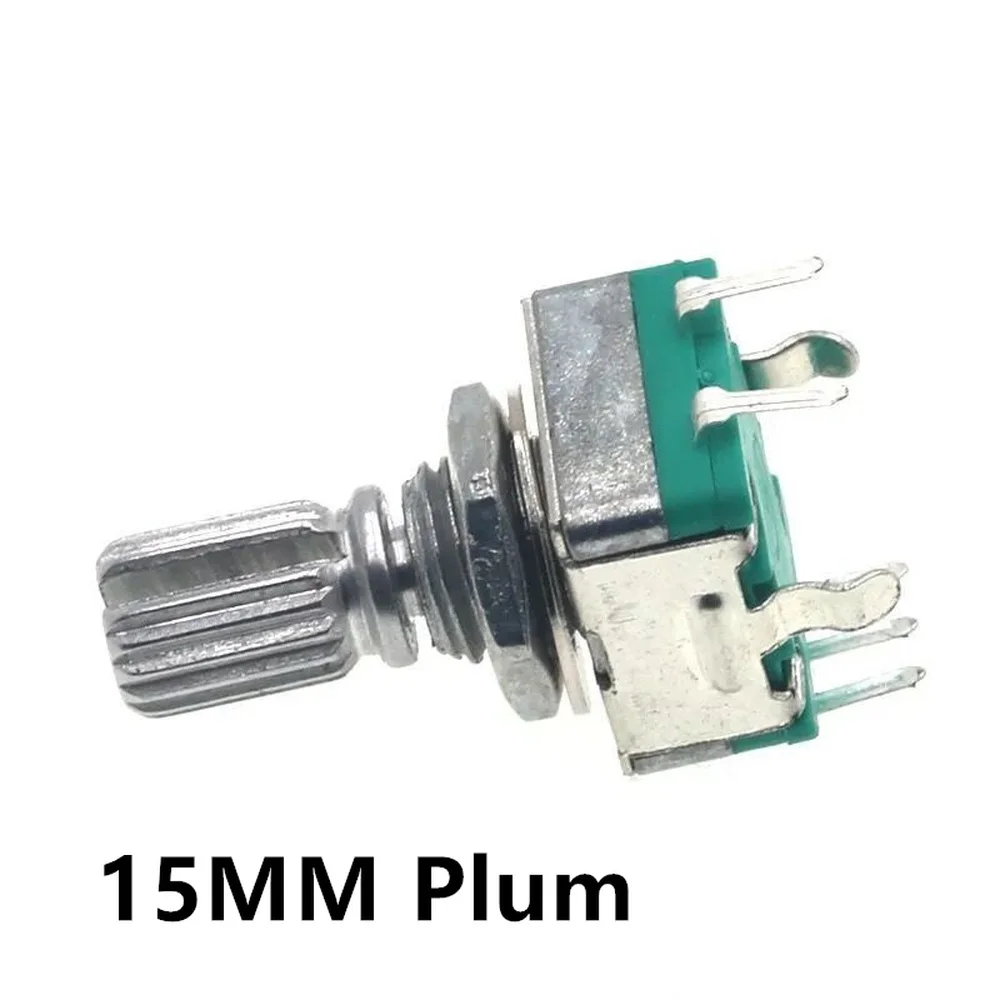 5PCS/LOT 20 Position 360 Degree Rotary Encoder EC11 w Push Button 5Pin Handle Long 15/20MM With A Built In Push Button Switch