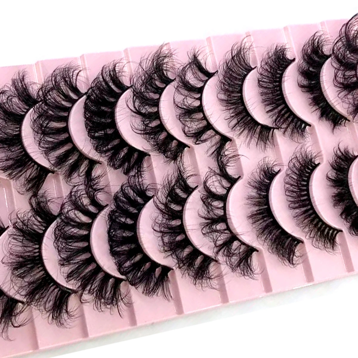 푹신한 드라마틱한 혼합 인조 밍크 인조 속눈썹 20mm 길이 D 컬 속눈썹 뷰티