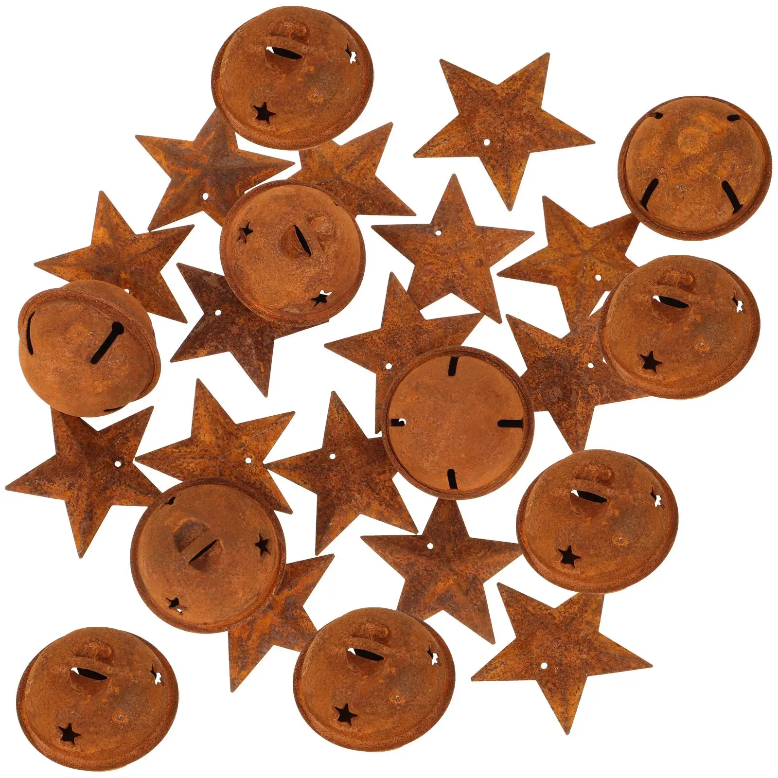 

50Pcs Hanging Iron Bells Stars Christmas Tree Decoration Ornament Festival Decor