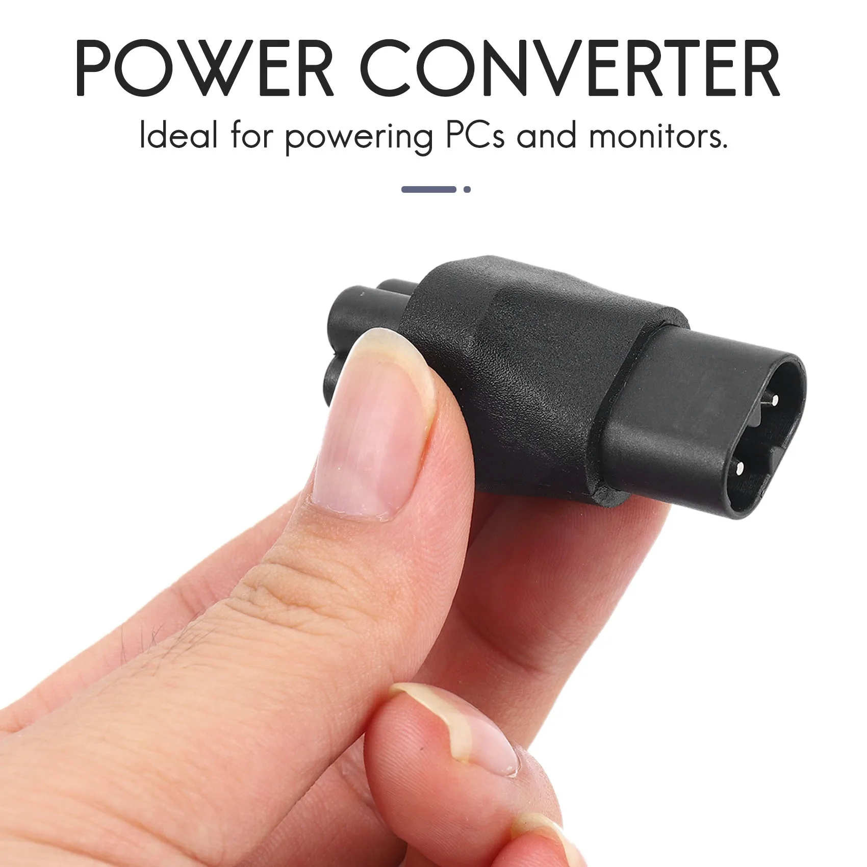 M16KIEC 320 C5 3-Pin Buchse auf C8 2-Pin Stecker Konverter Netzteil Adapter