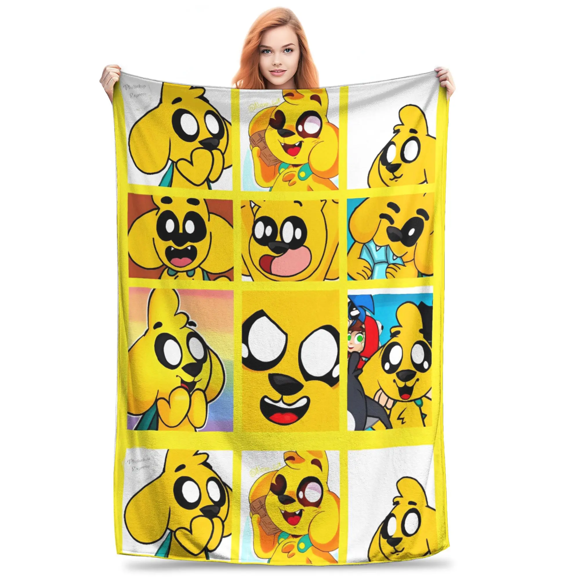 Mikecracked Plush Blankets Kids Adult  Flannel Throw Blanket For Couch Chair Sofa Bed Super Soft Quality Bedspread Gift Idea