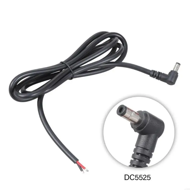  Right Angled DC5525 Male Connector Pigtails Cable 16AWG High Current Capacity 12V 24V Safe for LED Lighting CCTV SetSup