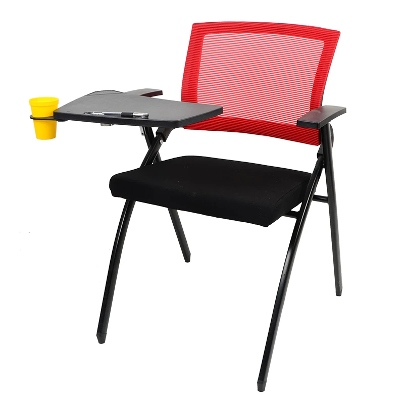 Integrated conference room chair with table board, student folding chair