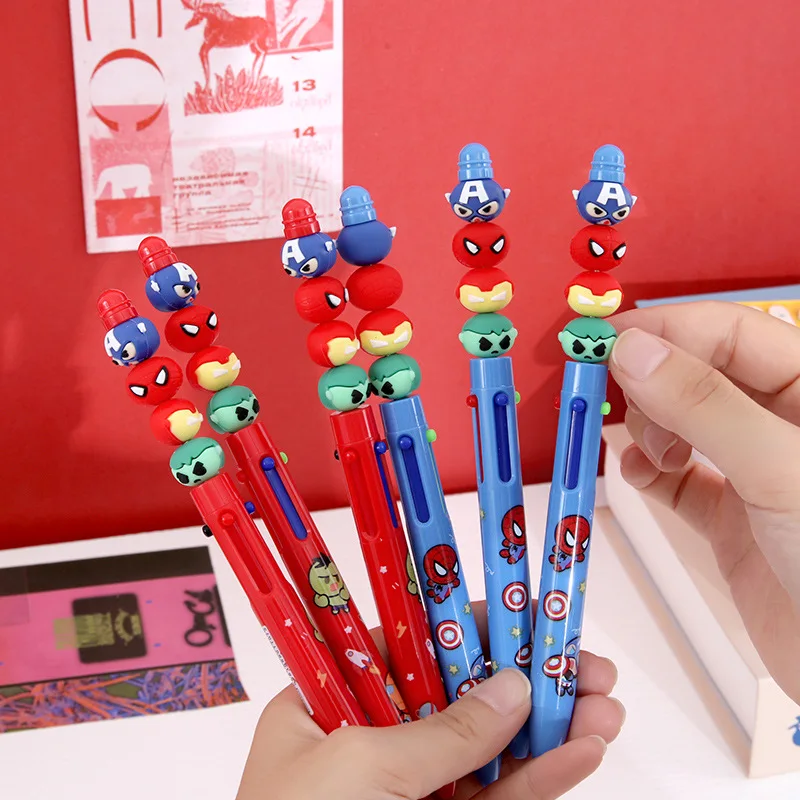 12pcs/lot Marvel Hero Series Gel Pens For Writing Cute 4 Colors DIY Ball Pen School Office Supplies Kawaii Stationery Gift