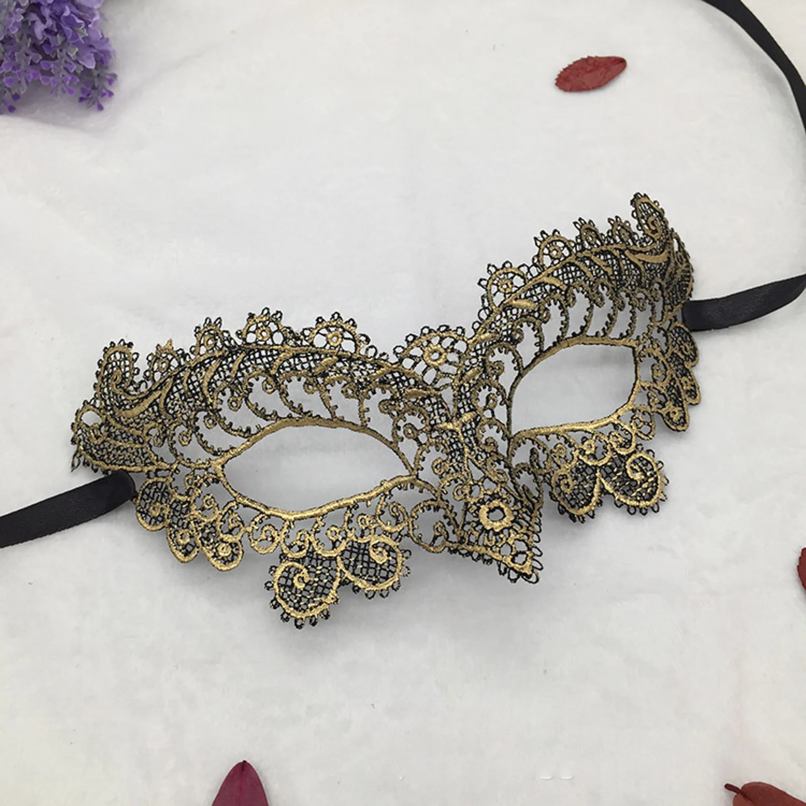 Black Queen Lace Mask para Mulheres, Apliques Bordados, Máscara de Halloween Masquerade, Acessórios para festa de casamento