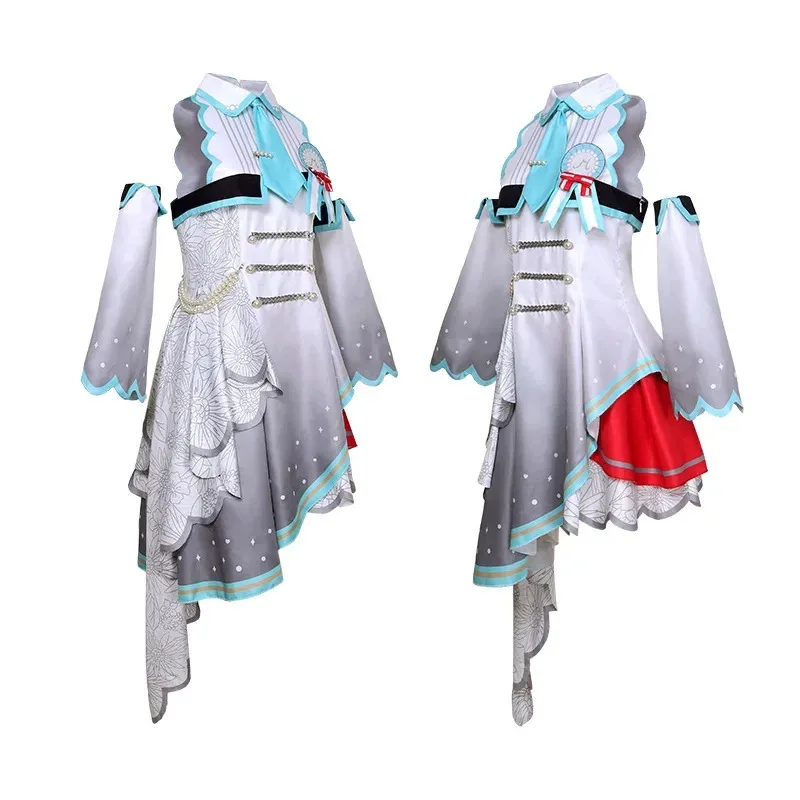 

Project Sekai 3rd Miku Cosplay Costume Virtual Singer Mikuu Pearl Dress Wig Uniform Outfit 2025 Halloween Christmas Suit ty'4