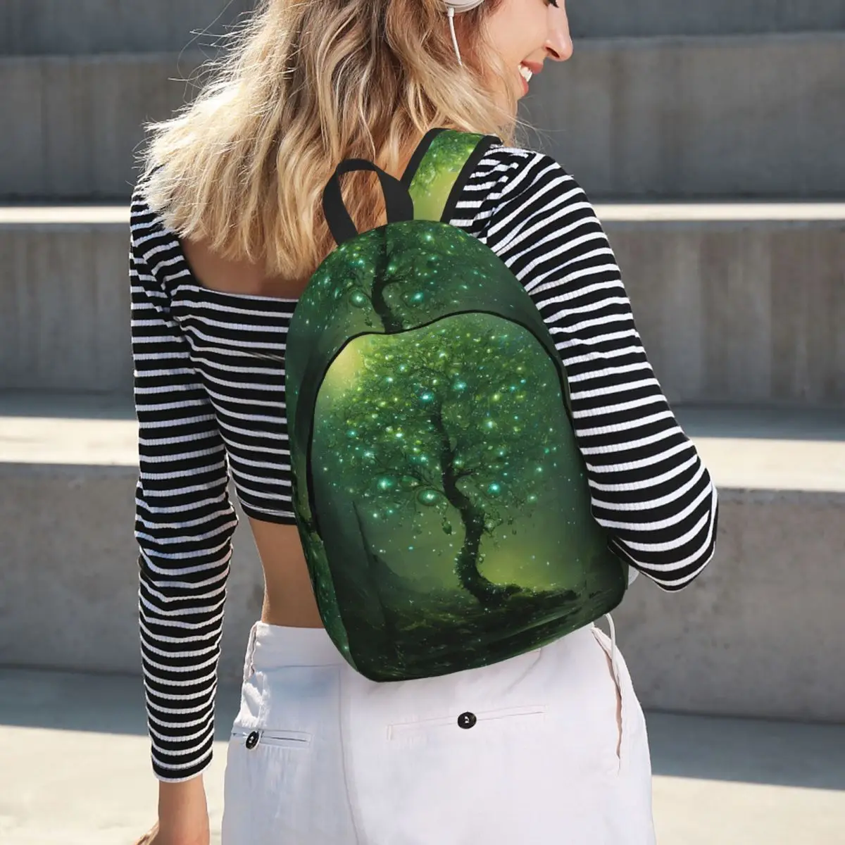 Magic Green Tree Backpack Hot Sale Daypack Large Capacity Boys Girls BookBag School Bag Shoulder Bags for Men Women