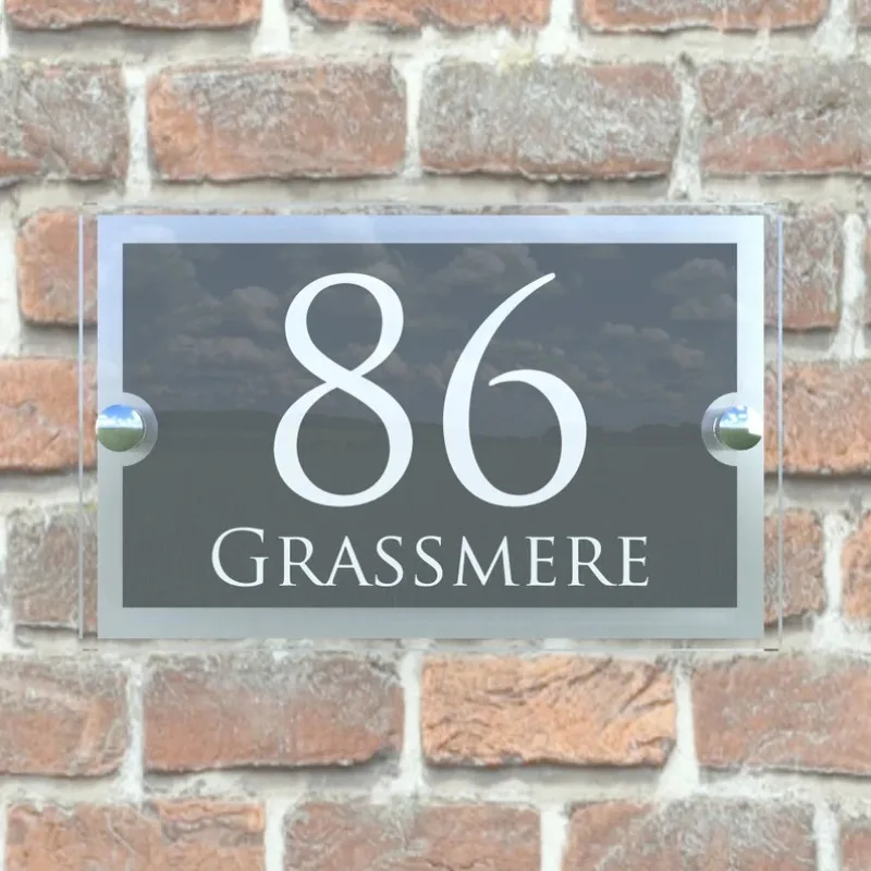 Acrylic House  Light, Digital Address Indication Number Plate, Double-layer Digital House ,  Warning Sign