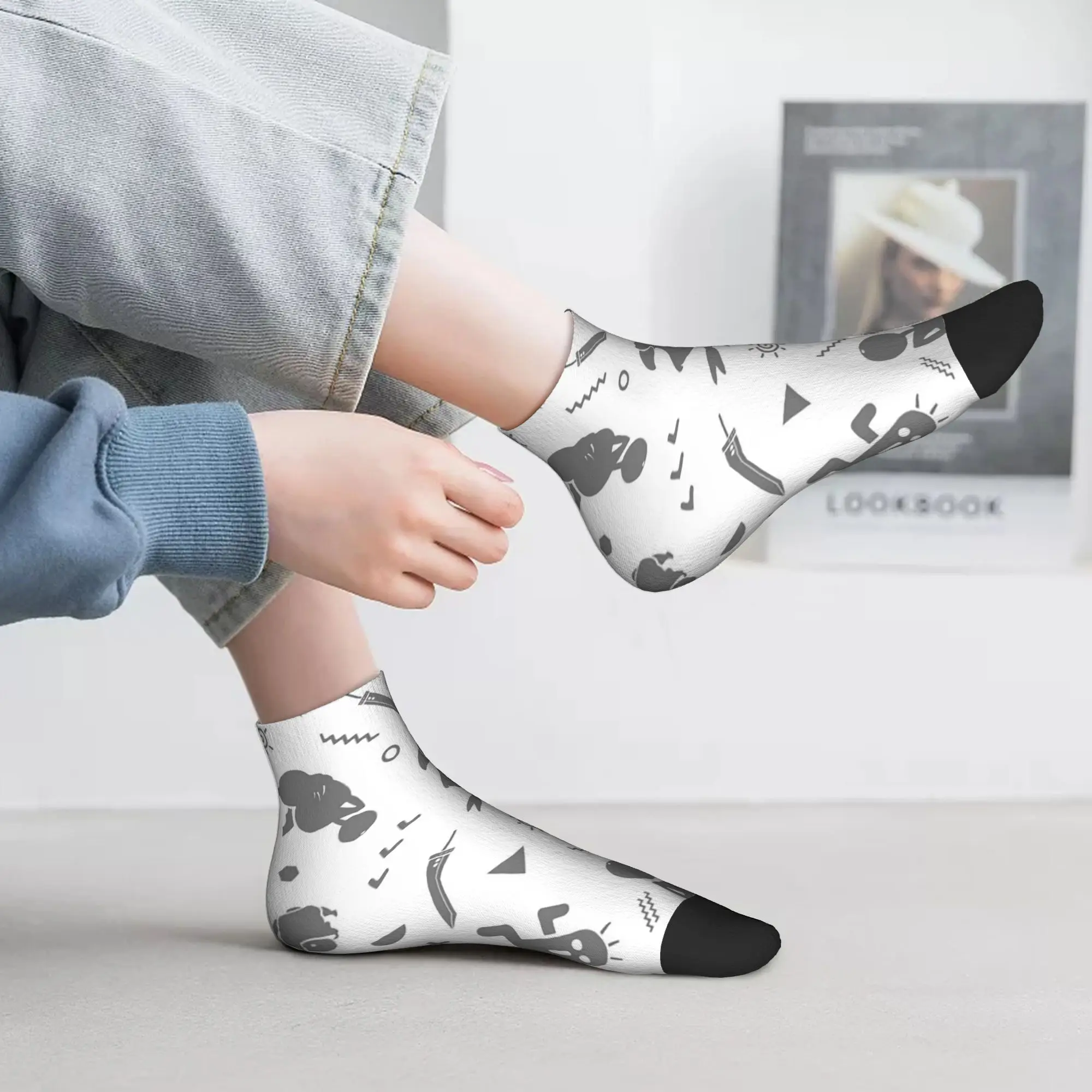 

Всесезонные носки Final Fantasy Medley в стиле Харадзюку, впитывающие пот спортивные носки средней длины, мягкие модные чулки для мужчин и женщин