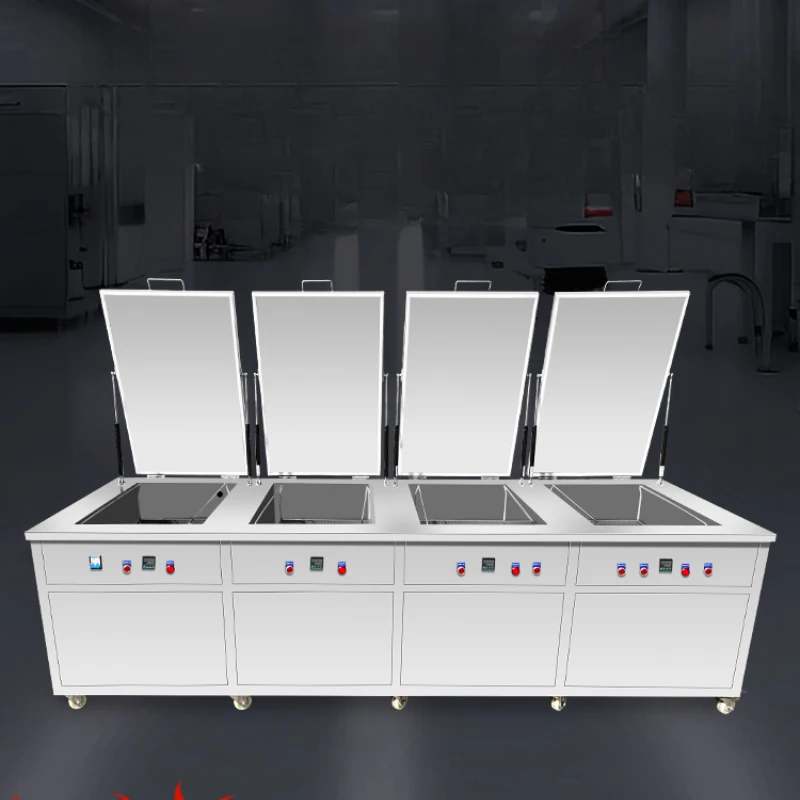 Four-slot ultrasonic cleaning machine Industrial grade high-power large-capacity cleaning tank Commercial large-scale