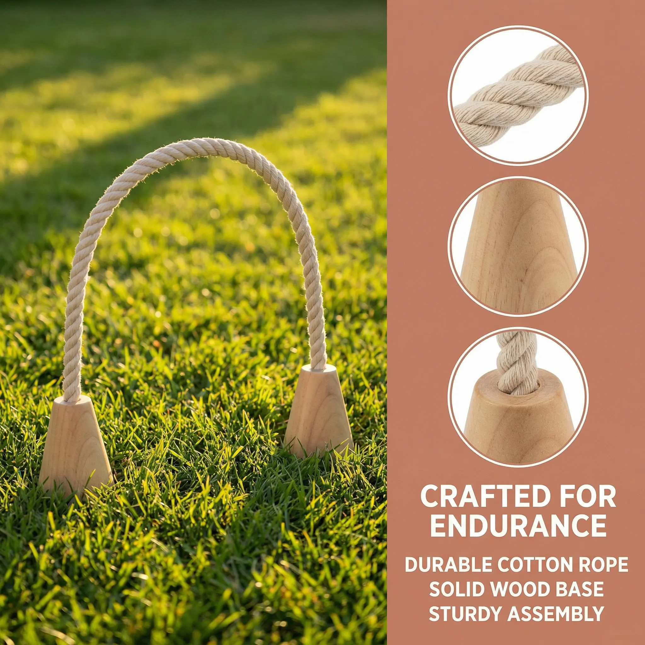 Croquet Set Lawn - Set di 5 Pali per Croquet