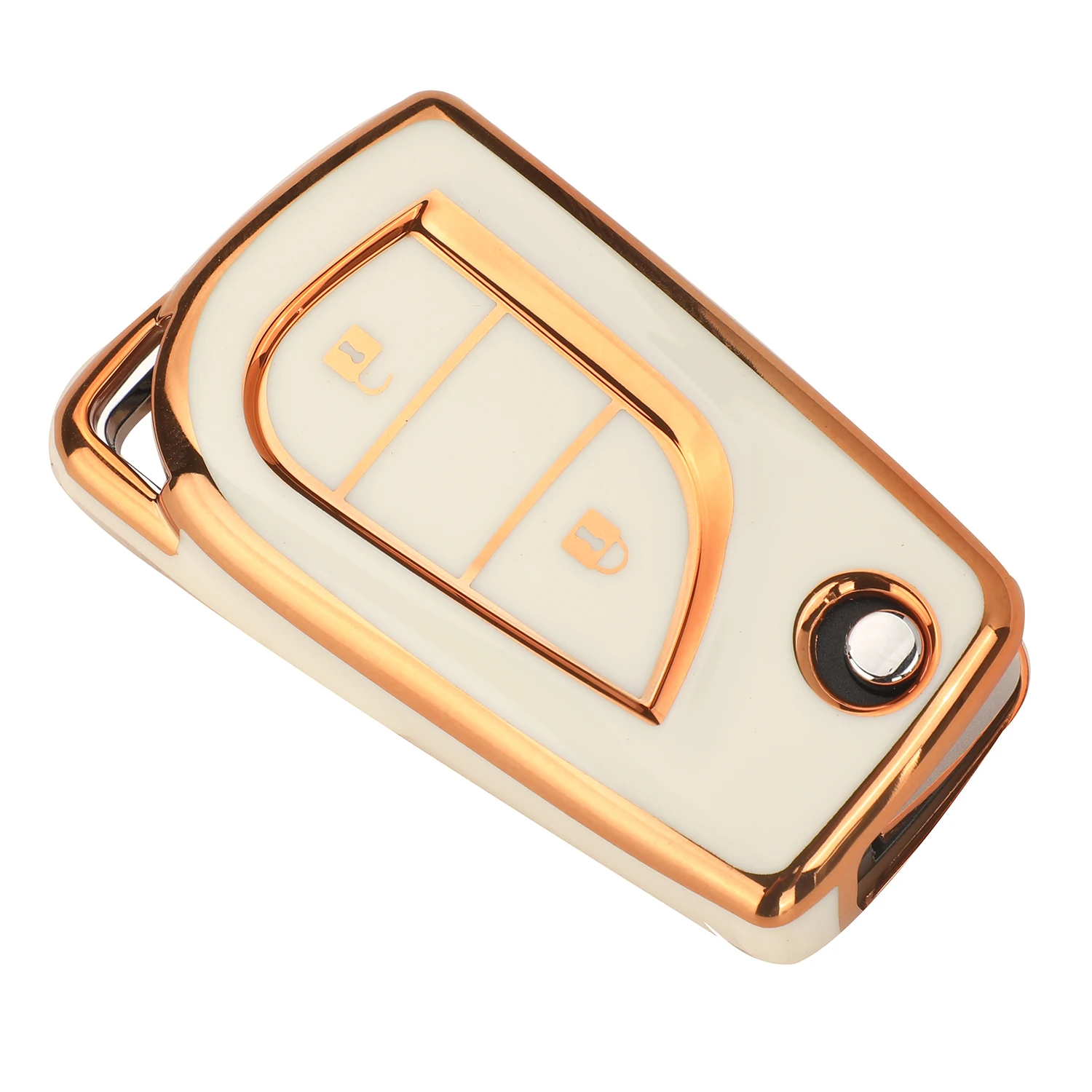 Jingyuqin 2/3BTN Soft TPU Car Key Case Fob For Toyota Auris Corolla Avensis Verso Yaris Aygo Scion TC IM Camry RAV4 Forturner