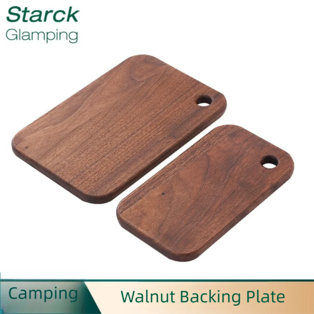 Tablas de cortar de madera para exteriores, tabla de cortar de frutas portátil de nogal, utensilios de cocina de Camping de doble cara para fiambrera de 800/1000ml