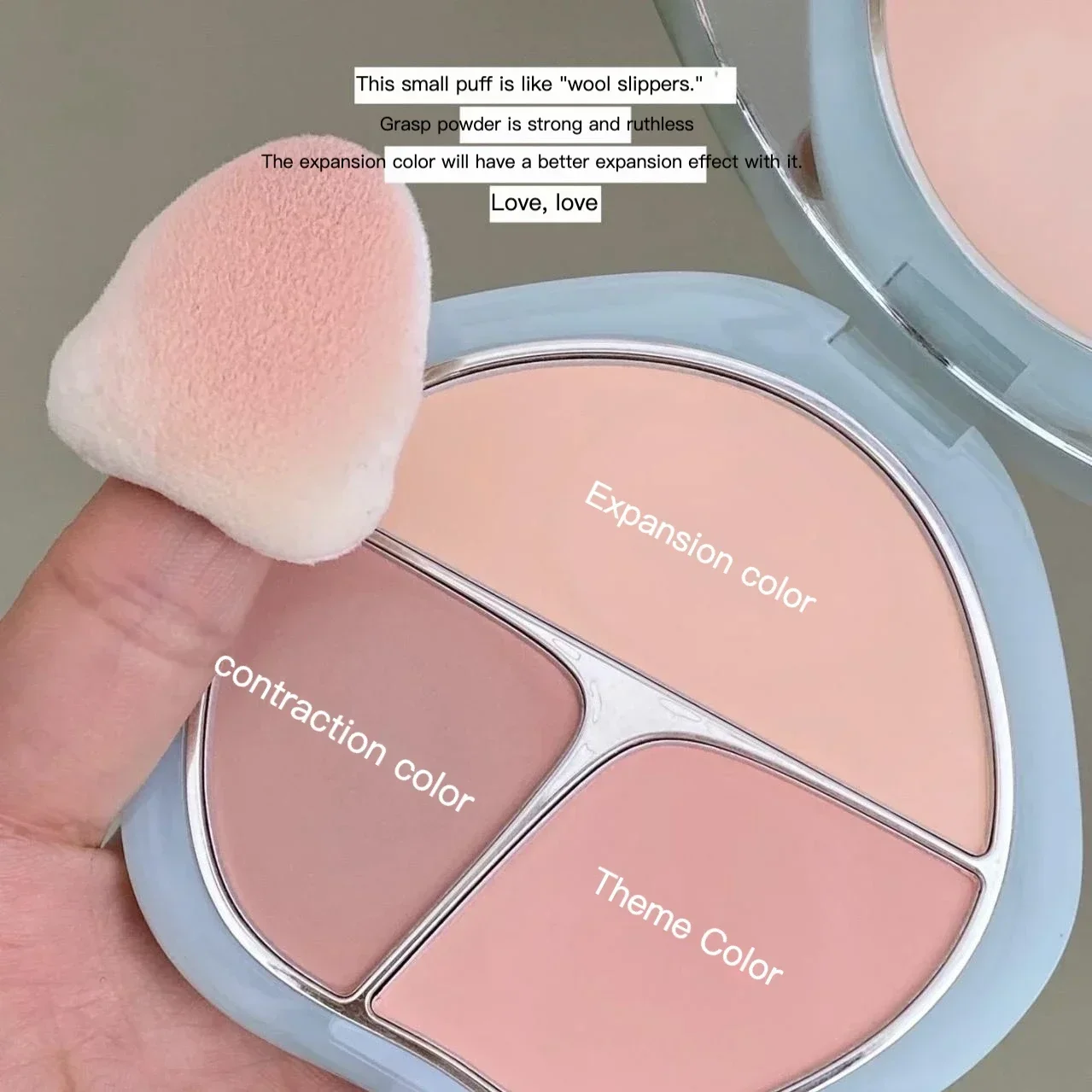 Timage 3-Color Blush Palette Highlighter Foundation Shading Translucent Luxury Makeup Fairy Powder Bronzer Female Contour Makeup