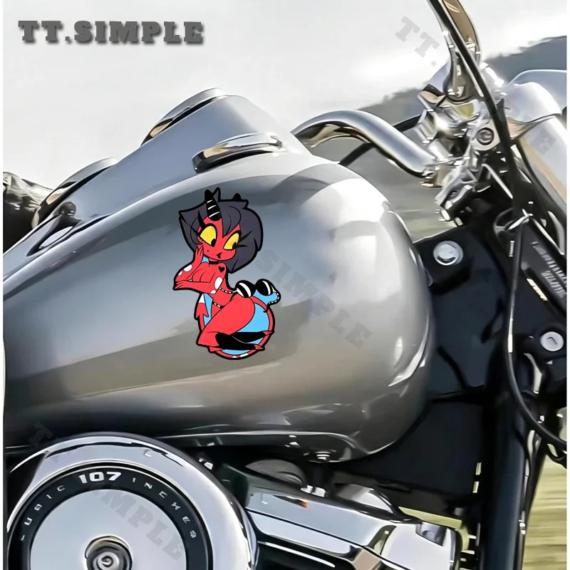 TT High Quality Helluva Boss Big Breasts Fanart Car Sticker NSFW Car Accessories Decal Creative Personality Caravan Decor
