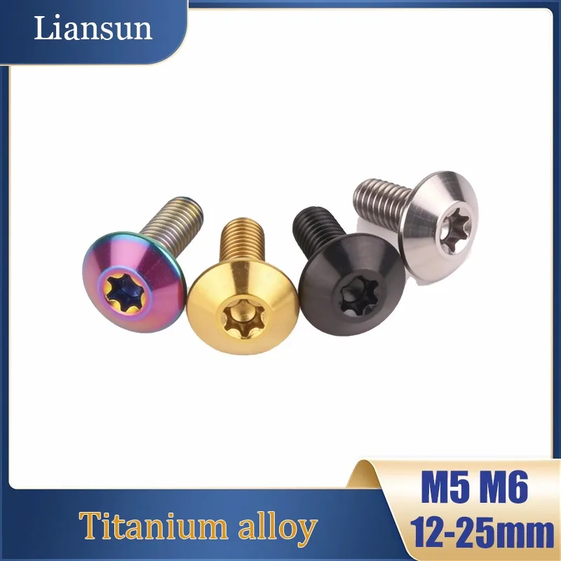 

3-5pcs Titanium Alloy Bolts Torx Screw M5 M6 Torx Umbrella Head Screw for Bicycle Motorcycle Refitted DIY Decorate Fastener