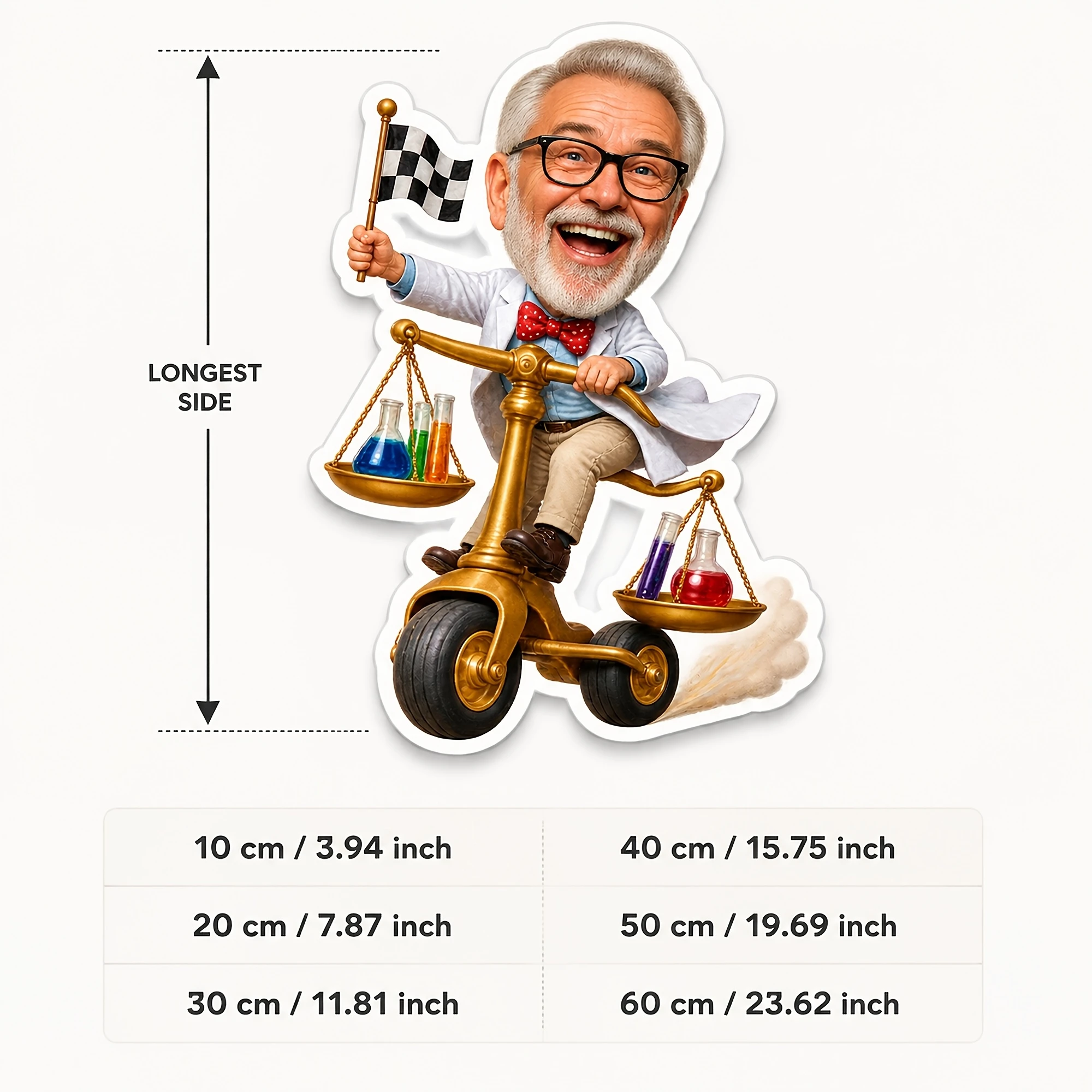 1pc Custom Double-Sided Printed Funny Irregular Shaped Throw Pillow, Whimsical Scientist Riding Balance Scale Design for Playful