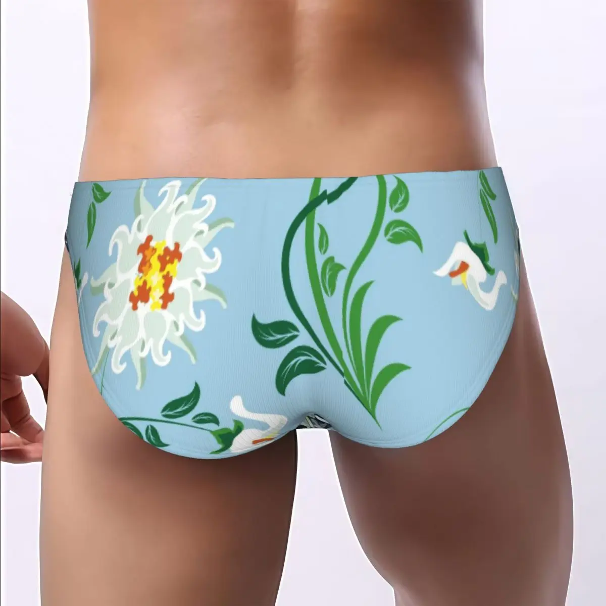 Luxurious Flowers Men's Underwear Soft Breathable Briefs Sexy Male Panties High Quality Ropa Interior