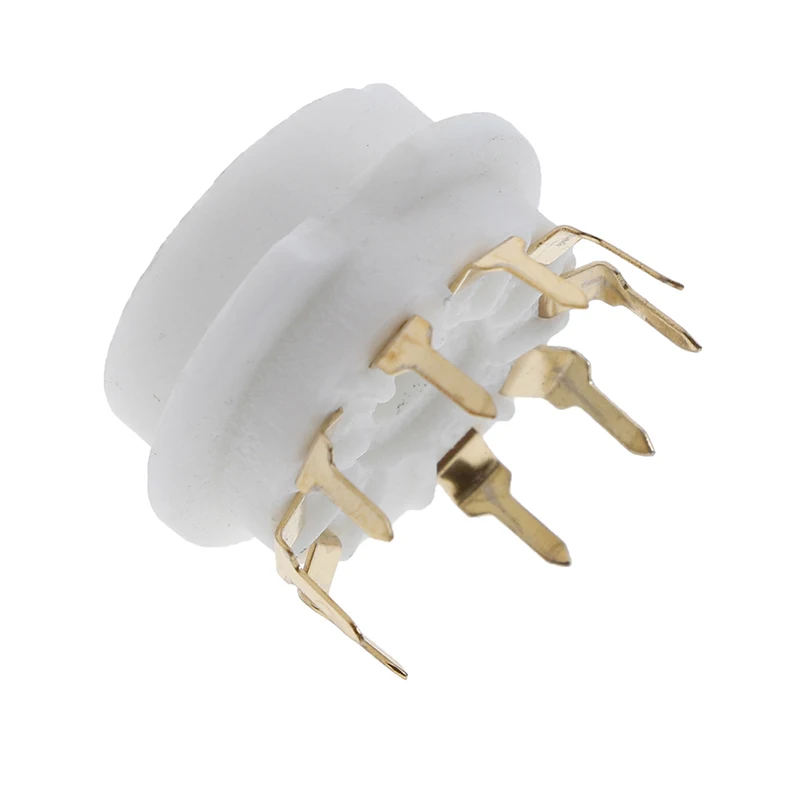 1ชิ้น9Pin ชุบทอง PCB ฐานซ็อกเก็ตหลอดเซรามิกสำหรับ ECC83 12AU7 12AX7