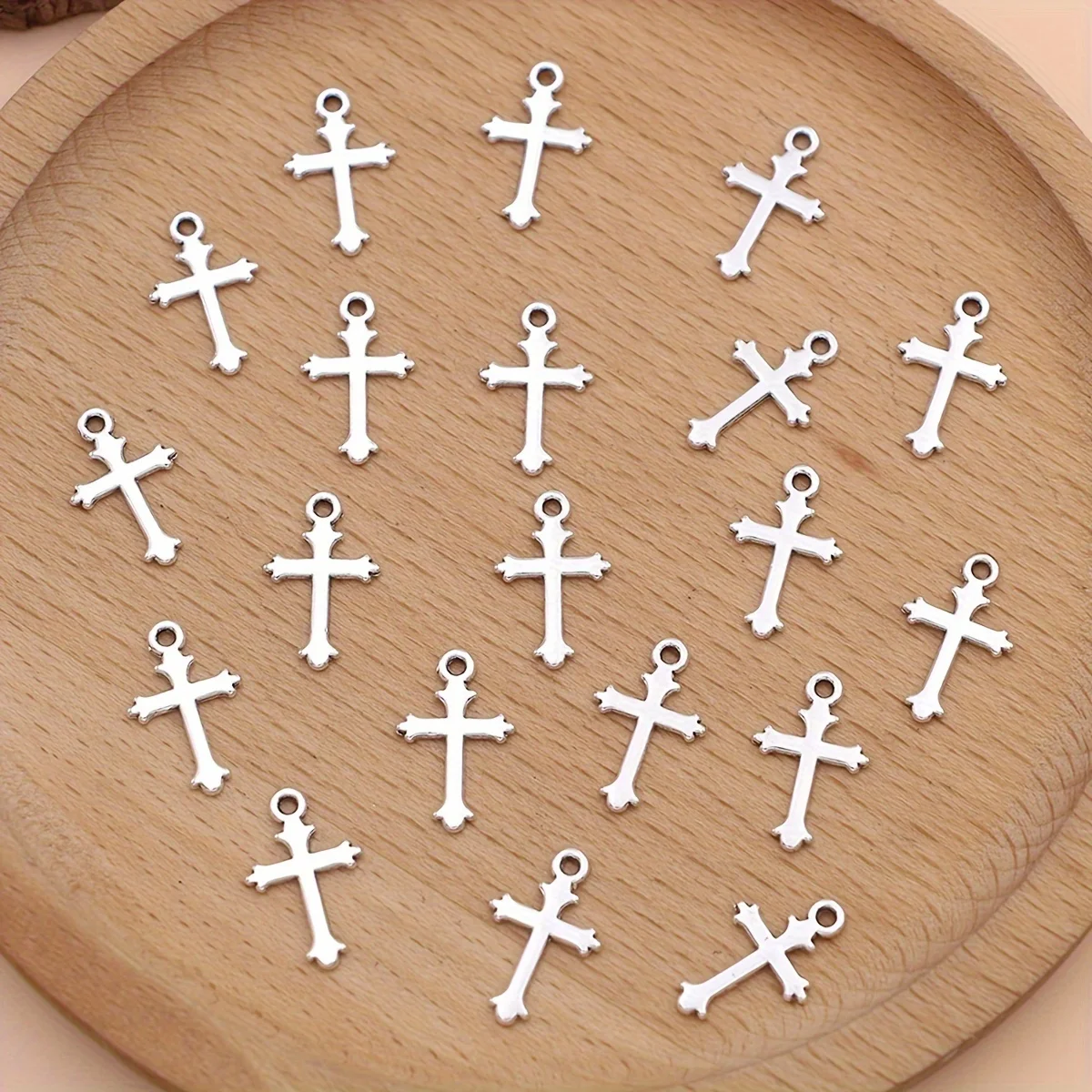 20pcs Silver Plated Cross Charms Pendants for Jewelry Making Bracelet DIY Handmade Necklace Earrings Accessories - Image 4