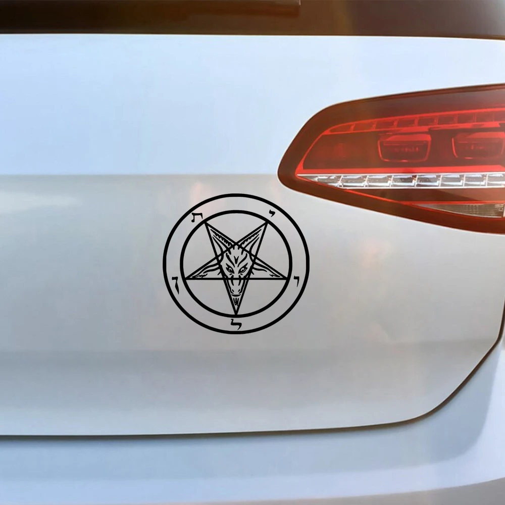 Baphomet Sigil Car Sticker Satan Occult Symbol Decal Pentagram Decal Accessories Decor for Car Bumper Window Car Styling