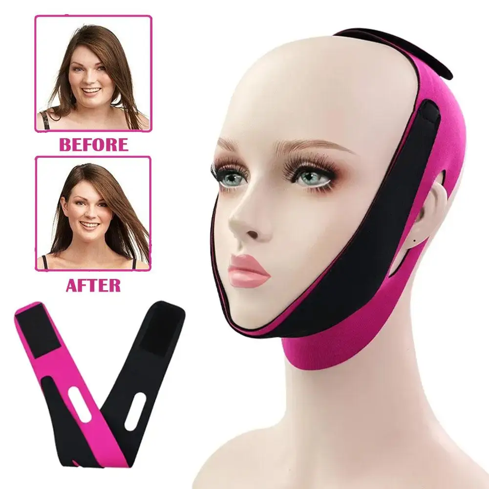 Elastisch Gezicht Afslanken Bandage V Lijn Gezicht Shaper Vrouwen Kin Wang Lift Up Riem Facial Massager Strap Gezicht Schoonheid Huidverzorging Gereedschap