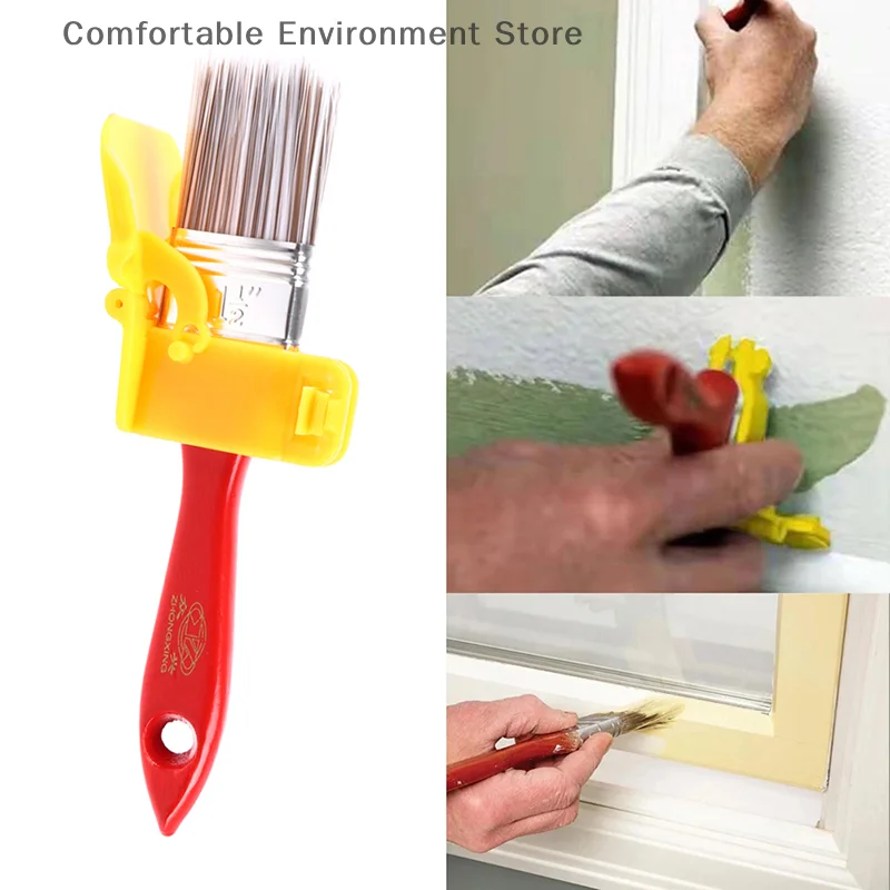 1 Pc Clean Cut Profesional Edger Paint Brush Edger Brush Tool Multifunctional For Home Wall Room Detail