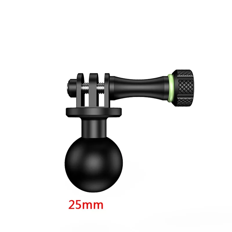 1 inch Ball Head Mount Adapter Motorcycle Bicycle Handlebar Clip Rearview Mirror Bracket for GoPro 10 9 8 Camera Mounts