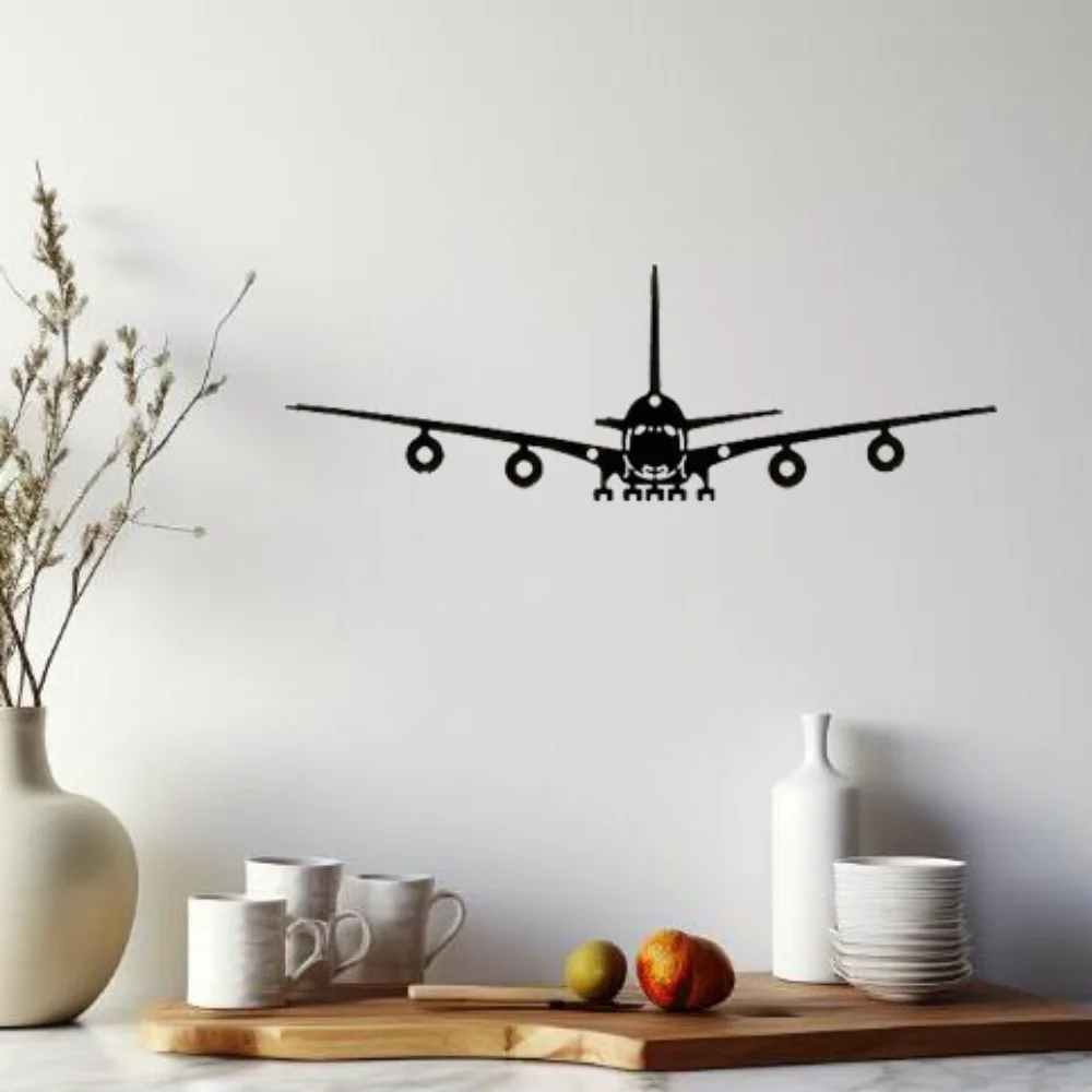 CIFBUY Exquisite Metal Wall Art One Piece 1575X472 Metal Boeing Aircraft Wall Decoration Stunning Metal Art Scene Decoration
