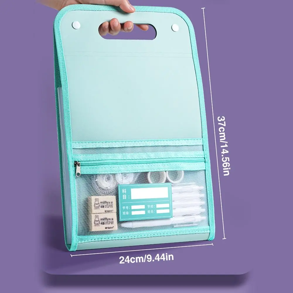 Waterproof A4 File Folder Test Paper Storage 13 Pockets Organ Bag PP Classified Storage Envelope Folder School Office