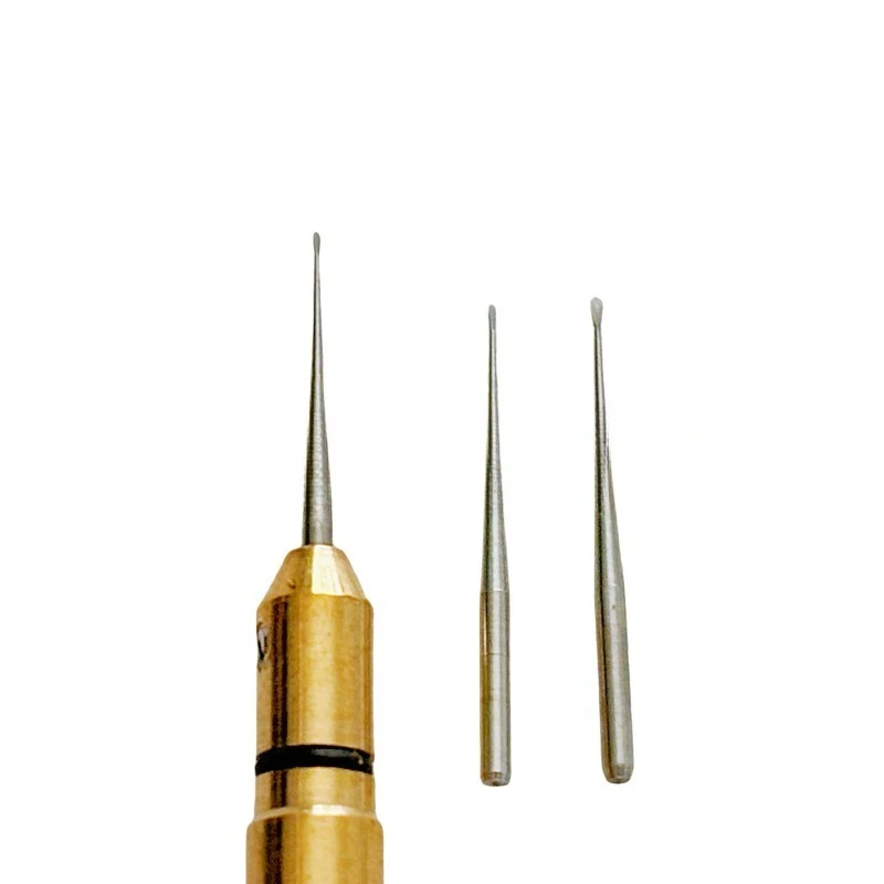 เครื่องมือซ่อมนาฬิกา, ปากกาเติมน้ำมันนาฬิกา, ปากกาเติมน้ำมันทองเหลือง, เข็มสองขนาด, กลไกนาฬิกา