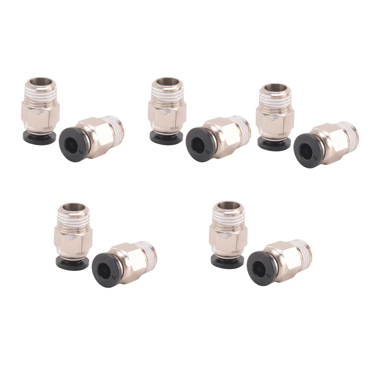 Pc4-M10 ชายตรงนิวเมติก Pefe Tube Push สําหรับ-V6 FITTING Connector Bowden Extruder 3D เครื่องพิมพ์ (Pack Of 10 ชิ้น)