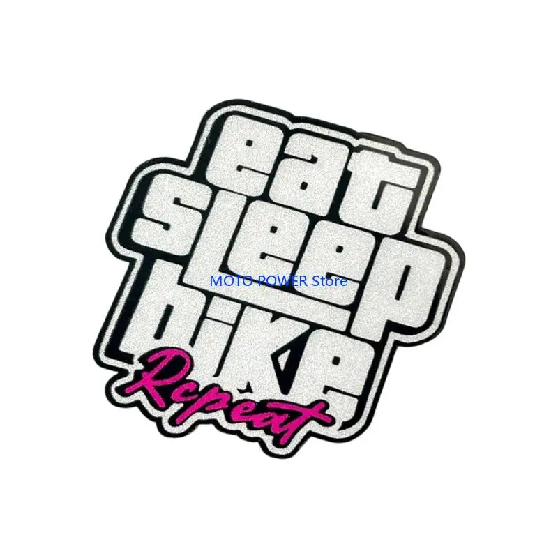 ملصق G7ND Creative Ride Eat Sleep Design للدراجات مقاوم للخدش وسهل الاستخدام