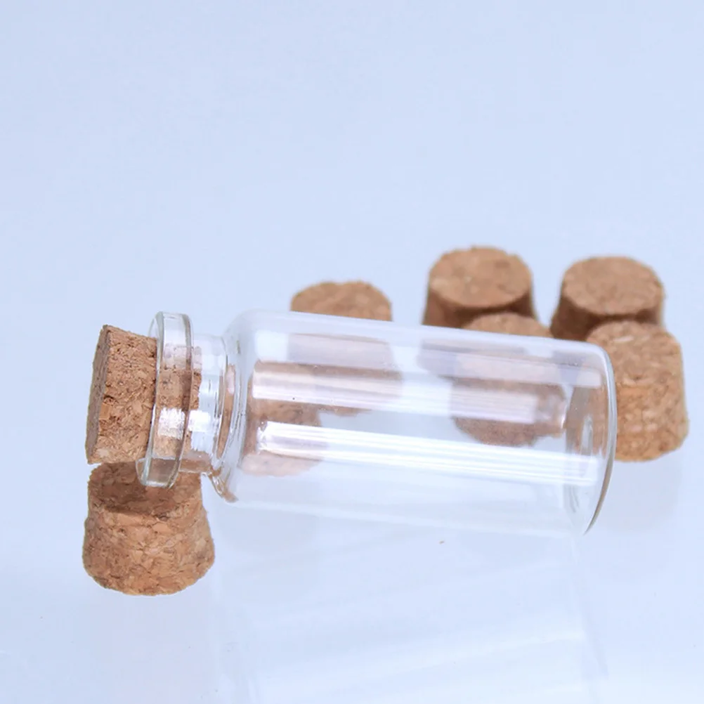 

40Pcs Baby Hair Teeth Collecting Glass Bottles Small Clear Corked Drift Message Storage Bottles DIY Wish Decoration