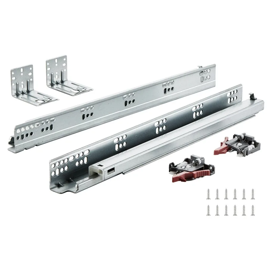 

6 Pairs of 18 Inch Drawer Bm Side Mount Rails Heavy Duty Full Ball Bearing Extension Steel Track SoftClose Noiseless Guide Gli