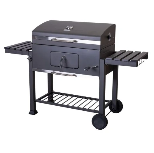 XXL Rectangular Premium Steel Garden Backyard Outdoor BBQ Charcoal Grill with Cast Iron Cooking Grid