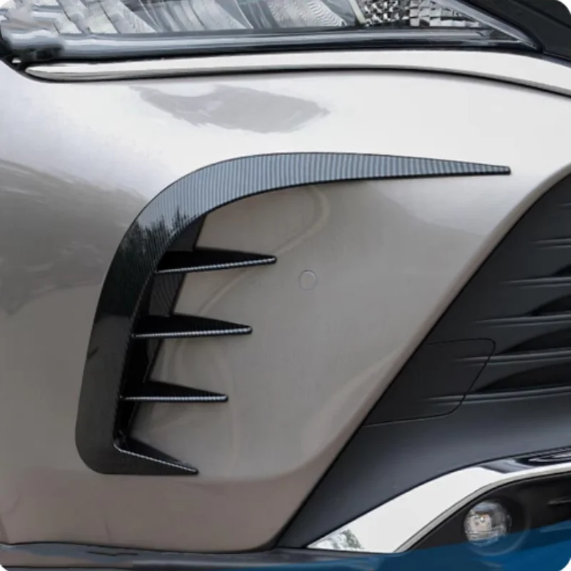 Frente luz de nevoeiro lâmpada sobrancelha pálpebra faca decoração listras capa guarnição apto para toyota harrier/vencia 2021 - 2024 acessórios
