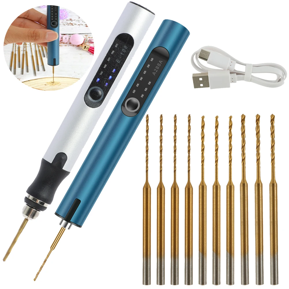 

Electric Mini Drill Pen Cordless USB Rotary Tool 3 Speed Engraving Pen Multipurpose Wireless Etching Drill Grinding Accessories