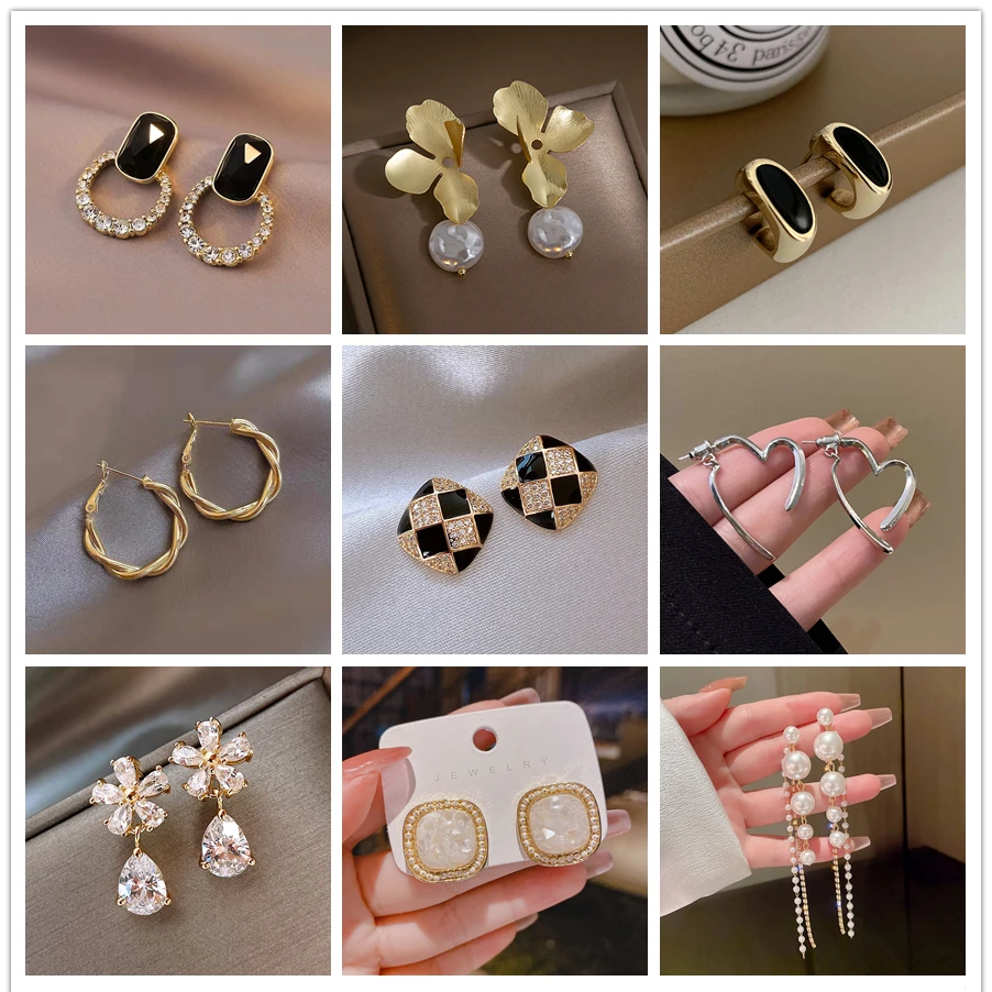 

Drop Earrings for Women Butterfly Round Heart Square Pearl Flower Acrylic Ear Jewelry Love Wedding Bridal Friend Gift Oorbellen