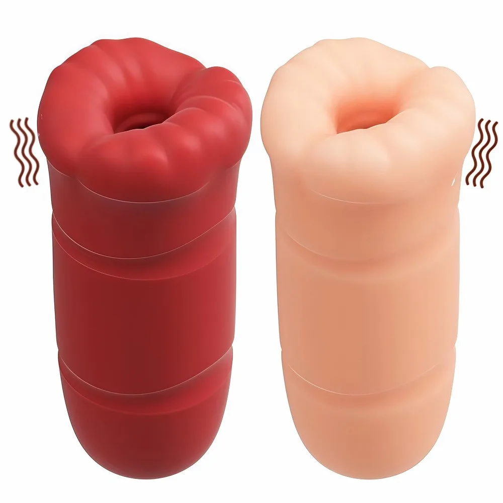 Male Automatic Aircraft Cup Realistic Tongue Licking Vibrator Penis Delayed Ejaculation Exerciser Sex Machine For Adult Men 18+