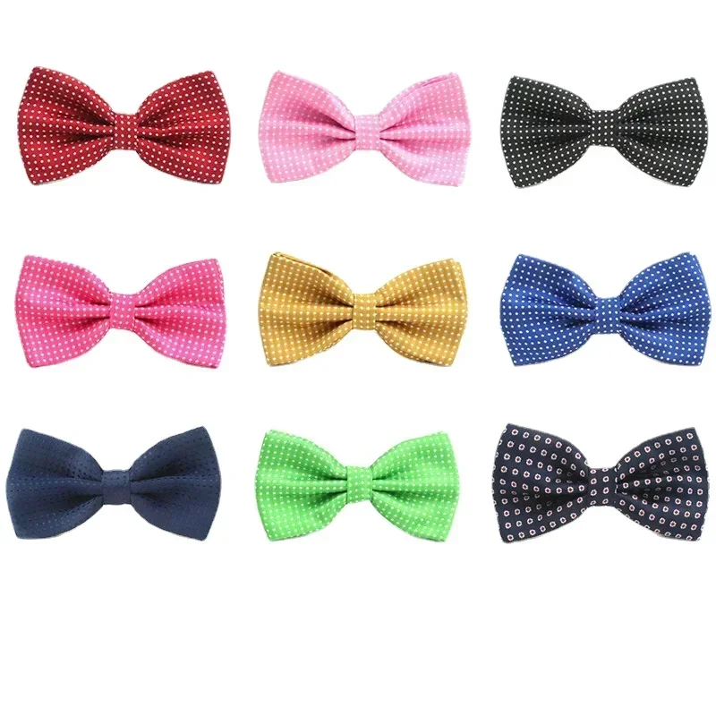 

Wedding groom suit banquet men's flower tri-fold polka dot bow tie boys