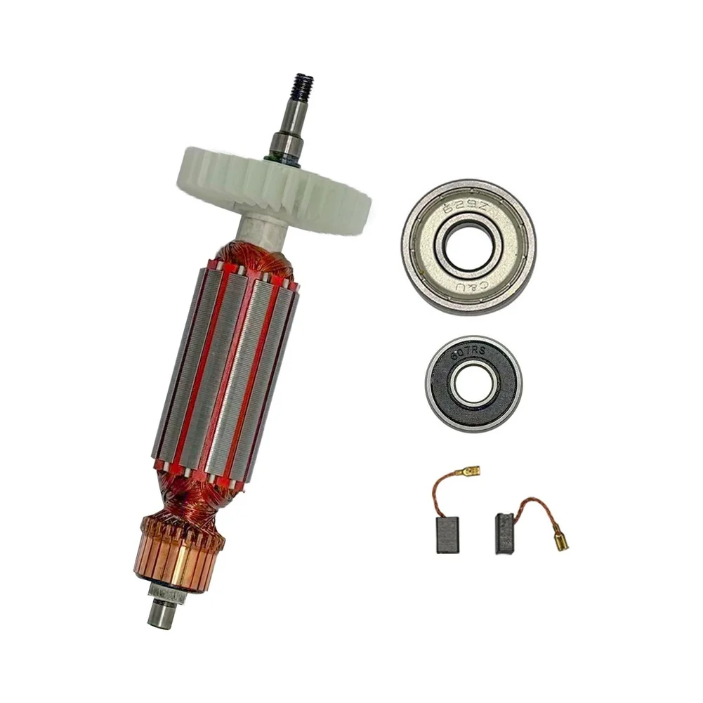 Professional GradeRotor Kit Angle Grinder Rotor With Bearings And Carbon Brushes Angle Power Tool Part