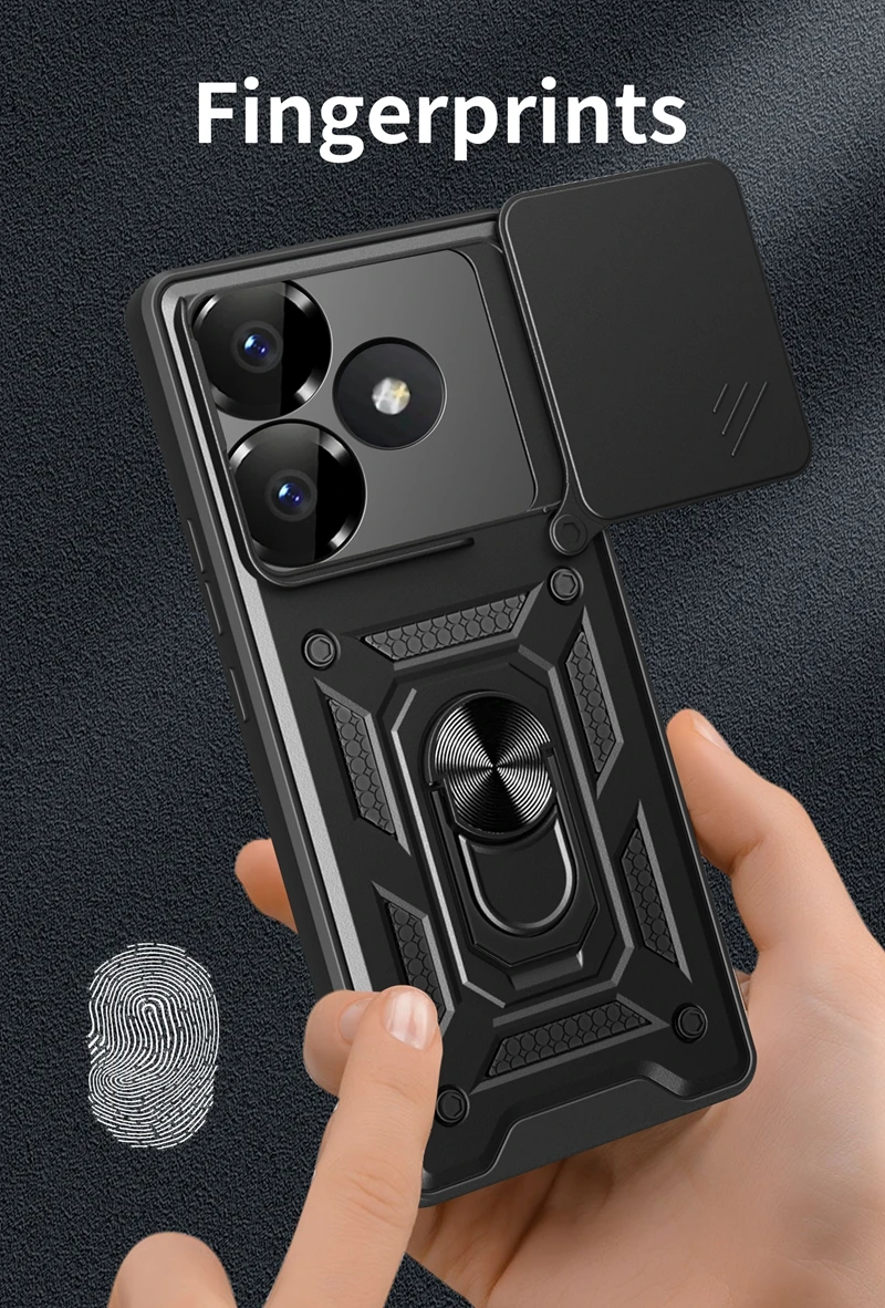 Camera Shockproof Armor Case For Xiaomi Poco F6 F5 Pro Poko Little F4 GT Pocco F3 Car Magnetic Holder Ring Protect Cover