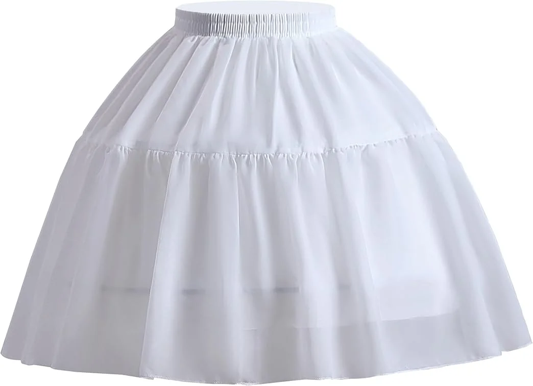 

Кринолинная юбка-панталоны в стиле Лолита с 2 обручами, для женщин, обхват талии 55-80 см, короткая нижняя юбка для косплея и бальных платьев, белая